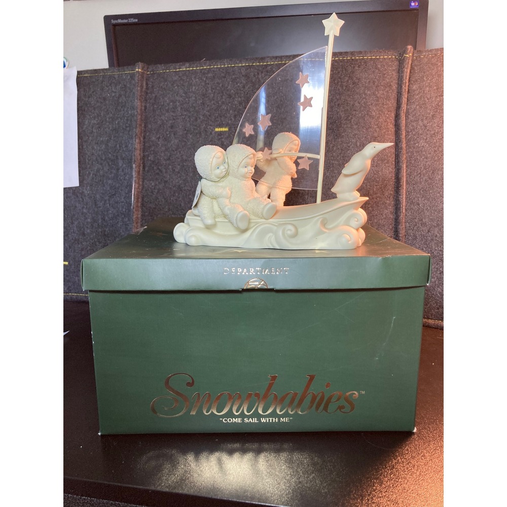 Department 56 Snowbabies Come Sail With Me Figurine Starshine 1997 With Box